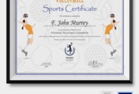 8+ Sports Certificate Templates - Free Sample, Example, Format | Free with regard to Volleyball Certificate Templates