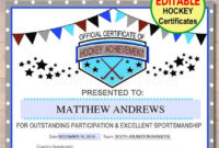 9+ Participation For Sports Certificate Templates - Psd, Ai | Free with Fresh Hockey Certificate Templates