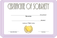 9 Sobriety Certificate Template Ideas | Certificate Intended For pertaining to New Certificate Of Sobriety Template Free