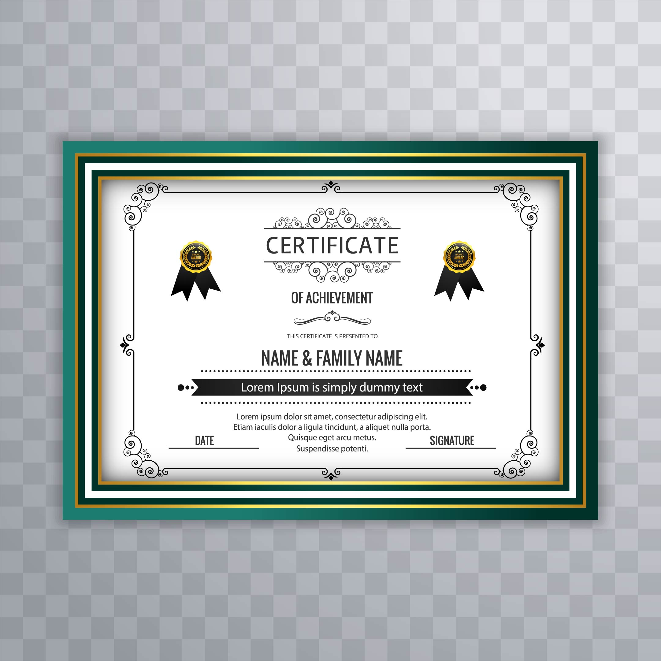 Abstract Beautiful Certificate Template Design Vector 258941 Vector Art for Beautiful Certificate Templates