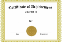 Academic Achievement Award Certificate Template Regarding Academic A for Amazing Academic Achievement Certificate Template