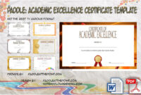 Academic Excellence Certificate - Free 7+ Template Ideas throughout Certificate Of Academic Excellence Award