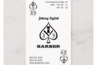 Ace Of Barbers Black And White Business Card | Zazzle In 2020 within Fresh Barber Shop Certificate Free Printable 2020 Designs