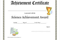 Fantastic Science Achievement Certificate Templates