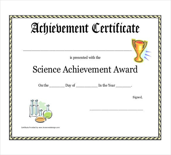 Achievement Award Template - 12+ Word, Pdf Documents Download | Free throughout Fantastic Science Achievement Certificate Templates