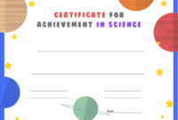 Achievement In Science Certificate – Acn Latitudes with Science Achievement Award Certificate Templates