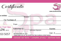 Active Foot Spa – Gift Certificate – Active Foot Spa throughout Spa Gift Certificate