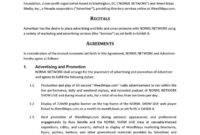 Advertising And Promotion Agreement – Norml Network And Weed Maps Media within Awesome Promoters Contract Template
