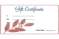 Amazing Spa Gift Certificate In 2021 | Massage Gift Certificate, Spa pertaining to Massage Gift Certificate Template Free Printable