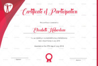 Archery Participation Certificate Design Template In Psd, Word with Fresh Certificate Of Participation Word Template