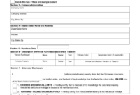 Arkansas Motor Vehicle Bill Of Sale Form 10-313 | Odometer Disclosure with regard to Professional Disclosure Statement Template