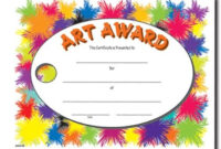 Art Certificate Fill In The Blank Certificates intended for Drawing Competition Certificate Templates