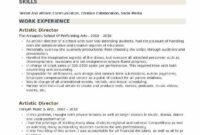 Artistic Director Resume Samples | Qwikresume throughout Choreographer Contract Template