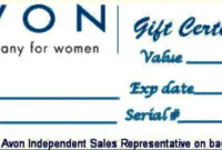 Ask Me About The Avon Gift Certificate For This Holiday Season Or Any inside Baby Shower Gift Certificate Template Free 7 Ideas