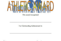 Athletic Award Certificate Template - 10+ Best Designs Free for Fascinating Editable Swimming Certificate Template Free Ideas