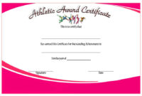 Athletic Award Certificate Template - 10+ Best Designs Free inside Editable Swimming Certificate Template Free Ideas