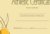 Athletic Award Certificate Template - 10+ Best Designs Free regarding Editable Swimming Certificate Template Free Ideas