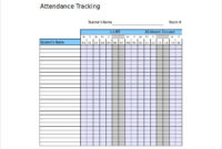 Attendance Tracking Template -10+ Free Word, Excel, Pdf Documents for Fresh Student Attendance Contract Template