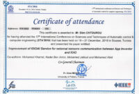 Attendances With Regard To Conference Certificate Of Attendance intended for Certificate Of Attendance Conference Template