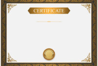 Award Certificate Border Template with regard to Awesome Template For Certificate Of Award
