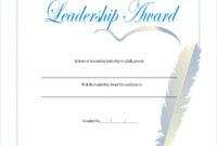 Award Certificate - Examples, Format, Pdf | Examples in Leadership Award Certificate Template