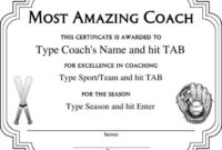 Award Certificate Quotes. Quotesgram | Certificate Templates, Award pertaining to Best Coach Certificate Template