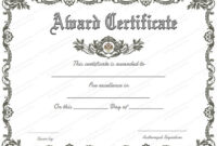 Award Certificate (Royal, #951) | (Blank Template In Ms Word With Re in Winner Certificate Template Ideas Free
