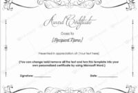 Award Certificate Templates – Free Printable Documents intended for New Microsoft Word Award Certificate Template