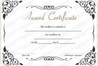 Award Of Excellence Template - For Word In Award Of Excellence intended for New Award Of Excellence Certificate Template