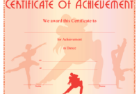 Awesome Ballet Certificate Template – Best & Professional Templates Ideas for Free Dance Certificate Template