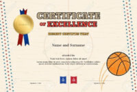 Awesome Basketball Achievement Certificate Templates In 2021 with regard to Fascinating Sportsmanship Certificate Template