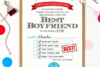 Awesome Best Girlfriend Certificate 7 Love Templates In 2021 | Best with Fascinating Best Girlfriend Certificate 7 Love Templates