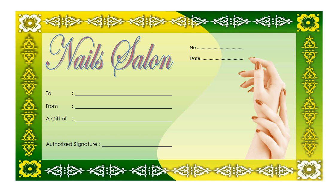 Awesome Nail Salon Gift Certificate Template In 2021 | Gift Certificate within Amazing Nail Gift Certificate Template Free