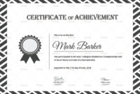 Badminton Achievement Certificate Design Template In Psd, Word within Simple Badminton Certificate Templates