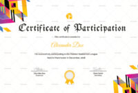 Badminton Participation Certificate Design Template In Word, Psd with Simple Badminton Certificate Templates