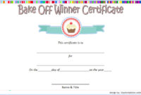 Bake Off Certificate Template - 7+ Best Ideas within Amazing Weight Loss Certificate Template Free 8 Ideas