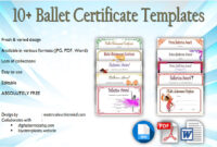 Ballet Certificate Templates [10+ Fancy Designs Free Download] intended for Ballet Certificate Templates