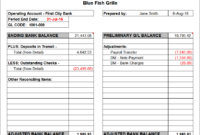 Bank Reconciliation Template within Customer Year End Statement Template