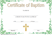 Fresh Baptism Certificate Template Word