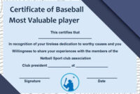 Baseball Mvp Certificate: 10 Templates To Customize Online And Print At with regard to Mvp Award Certificate Templates Free Download