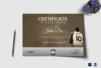 Basketball Award Certificate Design Template In Word, Psd with regard to Basketball Achievement Certificate Templates