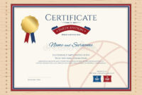 Basketball Camp Certificate Template for Fascinating Basketball Camp Certificate Template