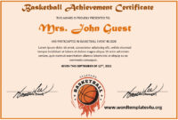Basketball Certificate Templates - Word Templates regarding Simple Basketball Certificate Template