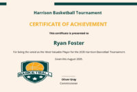 Basketball Mvp Certificate Template - Google Docs, Illustrator in Amazing Basketball Mvp Certificate Template
