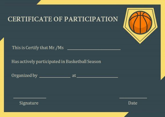 Basketball Participation Certificate: 10+ Free Downloadable Templates within Simple Basketball Participation Certificate Template