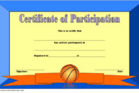 Basketball Participation Certificate Template – 10+ Awesome Designs inside Fresh Basketball Tournament Certificate Templates