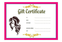 Beauty Salon Gift Certificate Free Download In 2020 | Gift Inside regarding Hair Salon Gift Certificate Templates