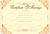 Best Blank Marriage Certificate Template - Amazing Certificate Template pertaining to Blank Marriage Certificate Template
