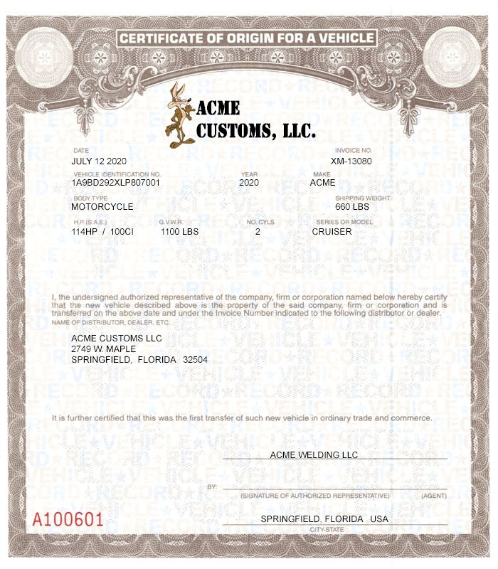 Best Certificate Of Origin For A Vehicle Template | Certificate with regard to Certificate Of Origin For A Vehicle Template