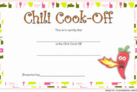Best Cooking Competition Certificate Templates In 2021 | Chili Cook Off within Awesome Chili Cook Off Award Certificate Template Free